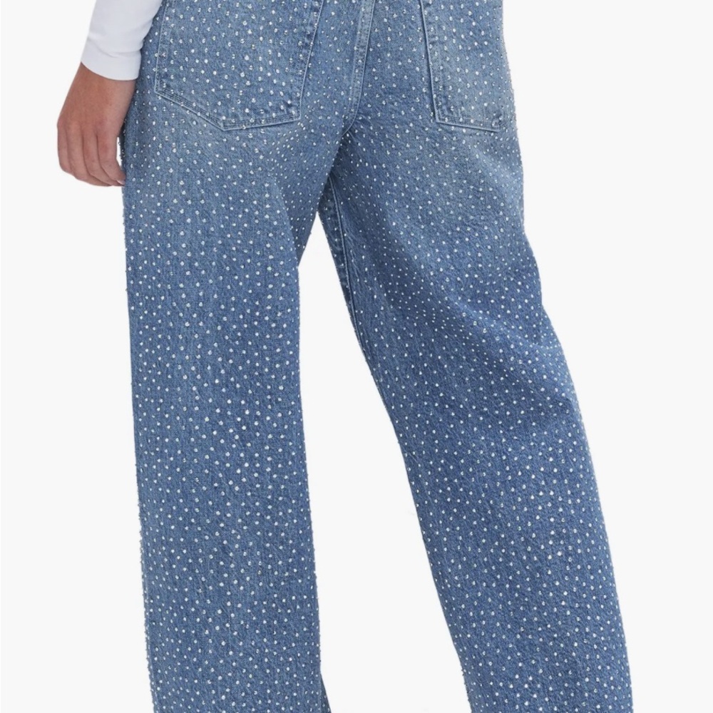 Good American High Rise Denim Jeans with Stud Accents